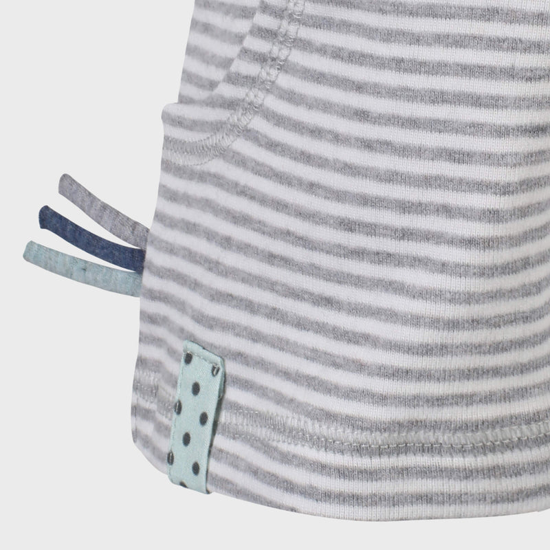 OrganicEra Organic Baby Shorts, Grey Striped