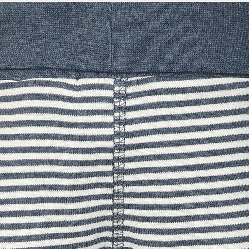 OrganicEra Organic Baby Shorts, Indigo Striped