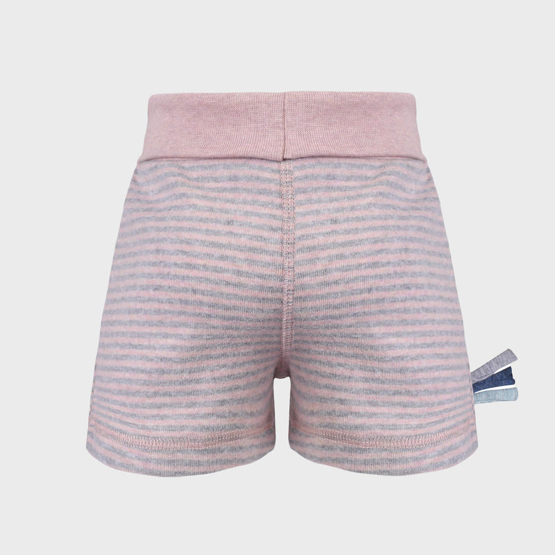 OrganicEra Organic Baby Shorts, Rose Striped