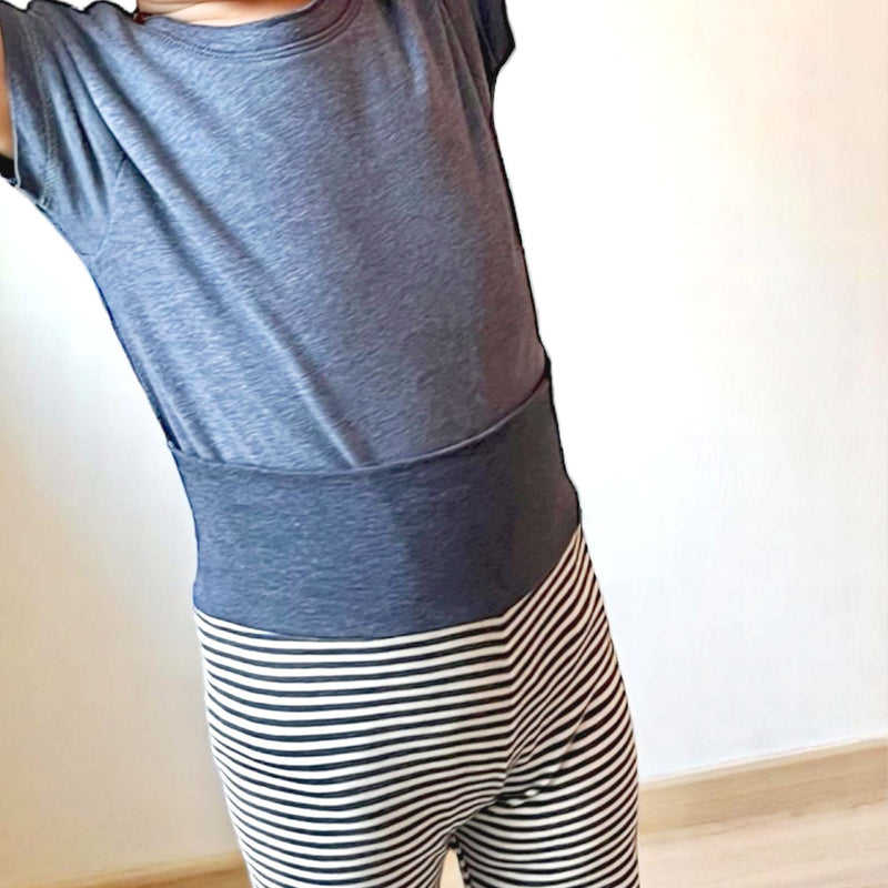 OrganicEra Organic Baby Leggings, Indigo Striped