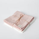 OrganicEra Organic Cotton Muslin Set of 2 pcs, Hand embroidered, Rose