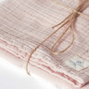 OrganicEra Organic Cotton Muslin Set of 2 pcs, Hand embroidered, Rose