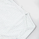 OrganicEra Organic Long Sleeve Newborn Kimono Baby Body, Striped, Aqua Melange