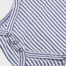 OrganicEra Organic Long Sleeve Newborn Kimono Baby Body, Striped, Indigo Melange