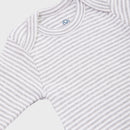 OrganicEra Organic Newborn Baby Long Sleeve Bodysuit, 2 pcs Set, Grey Melange