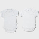 OrganicEra Organic Newborn Baby Short Sleeve Bodysuit, 2 pcs Set, Aqua Melange