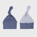 OrganicEra, Organic Newborn Hat, Set of 2 pcs, Indigo Melange