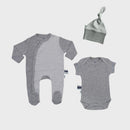 OrganicEra Organic Newborn Nursing Set, 3 pcs Set, Grey Melange