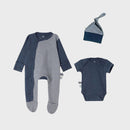 OrganicEra Organic Newborn Nursing Set, 3 pcs Set, Indigo Melange