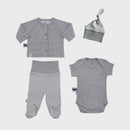OrganicEra Organic Newborn Nursing Set, 4 pcs Set, Grey Melange