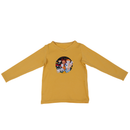 Paua Kids | Unisex Langarm-Shirt "Schule" | Bio-Bauwolle | Gelb