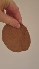 1 Paar Wollwalk Flicken Patches Upcycling-Wolle zum Wollkleidung reparieren in Hellbraun Karamell Oval-Form