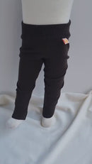 Leggings 86/92 made of 100% upcycled wool in brown
