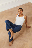 02 FLARE - WASHED BLUE. Jeans aus Bio-Baumwolle mit Bauchbund - Jeans-9•BORROUGHS
