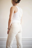 02 FLARE - ECRU WHITE. Jeans aus Bio-Baumwolle mit Bauchbund - Jeans-9•BORROUGHS