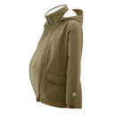 SANDRA. Kuschelige Allwetter Softshell Tragejacke - in Khaki