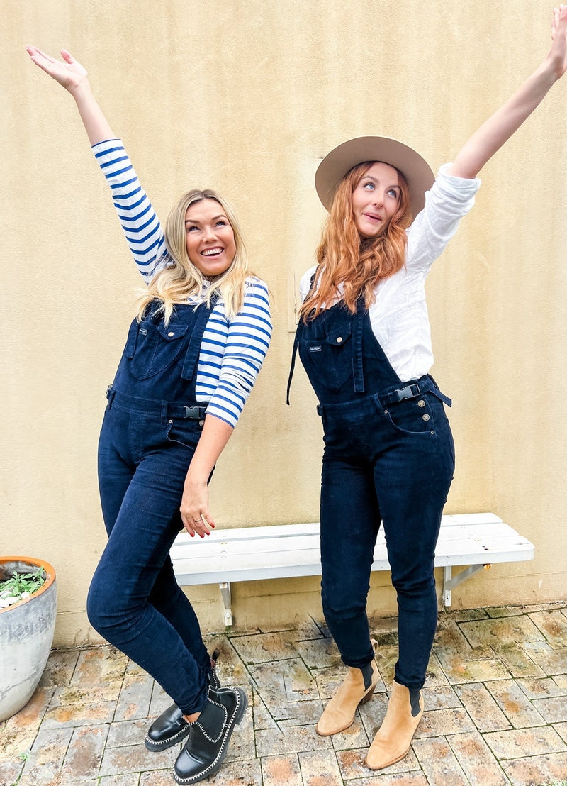 THE FRENCHIE MUMSIE - Umstands- und Tragelatzhose aus Samtkord - Jumpsuit-9•BORROUGHS