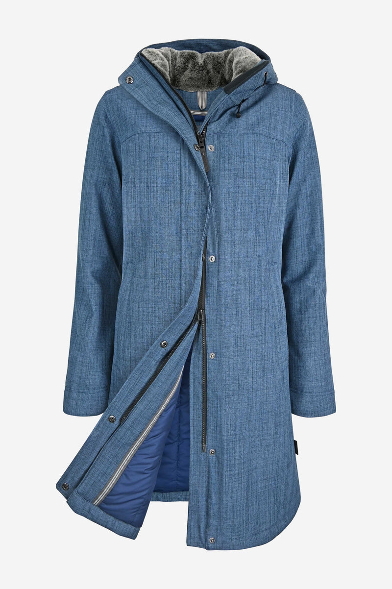 LAURA. Veganer Umstands- und Trageparka - in Himmelblau