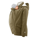 SANDRA. Kuschelige Allwetter Softshell Tragejacke - in Khaki