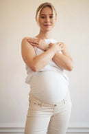 02 FLARE - ECRU WHITE. Jeans aus Bio-Baumwolle mit Bauchbund - Jeans-9•BORROUGHS