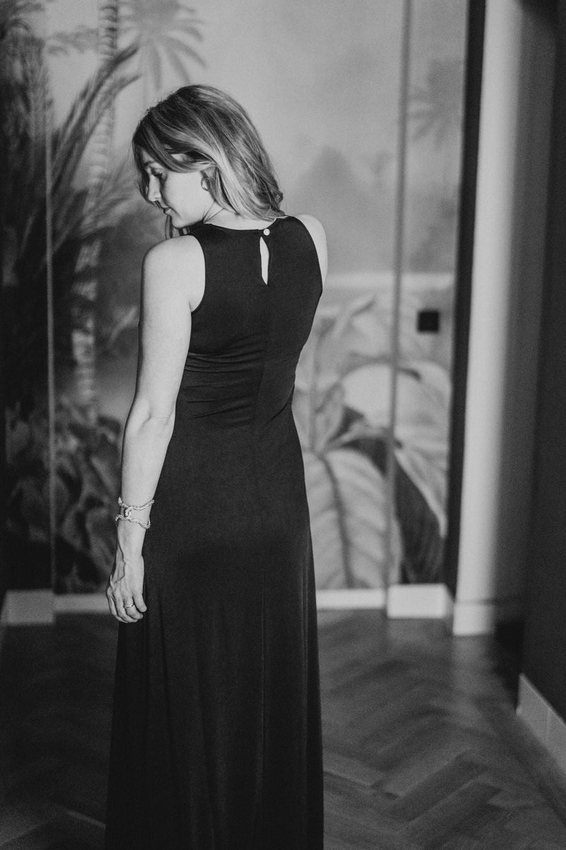 FLORENCE. Bodenlanges Abendkleid aus luxuriösem Jersey