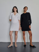 BUSINESS BUMP - Quiet Luxury Ripstrickkleid mit Polokragen - Kleider-9•BORROUGHS