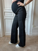 03 WIDE LEG - PITCH BLACK. Jeans aus Bio-Baumwolle mit Bauchbund - Jeans-9•BORROUGHS