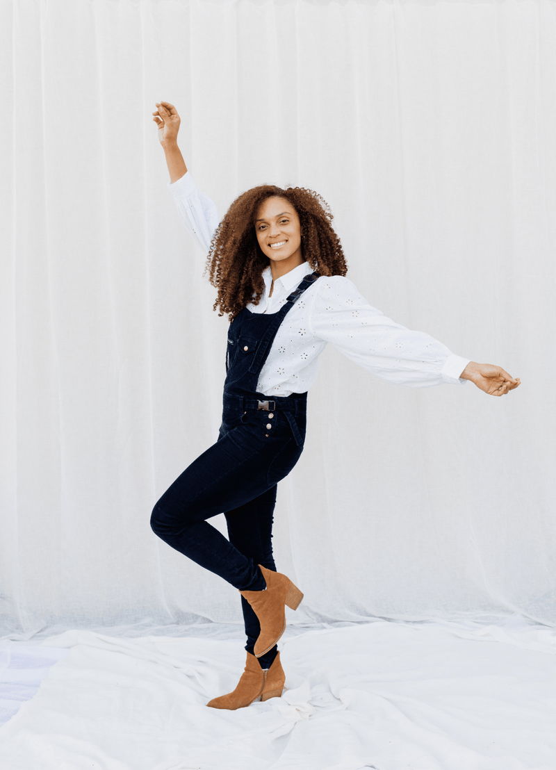 THE FRENCHIE MUMSIE - Umstands- und Tragelatzhose aus Samtkord - Jumpsuit-9•BORROUGHS