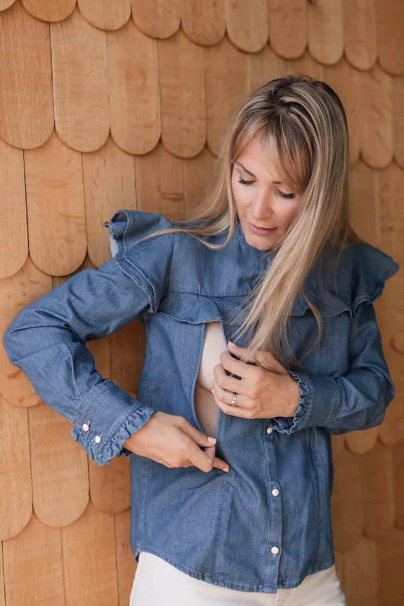 YANKEES. Denim Bluse aus Detox-Cotton - Kleider-9•BORROUGHS