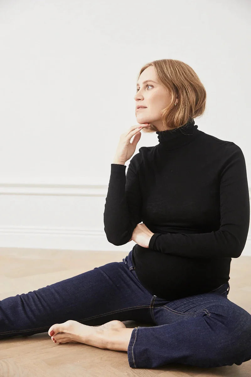 01 STRAIGHT. Jeans aus Bio-Baumwolle mit Bauchbund in RAW INDIGO - Jeans-9•BORROUGHS