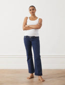 02 FLARE - WASHED BLUE. Jeans aus Bio-Baumwolle mit Bauchbund - Jeans-9•BORROUGHS