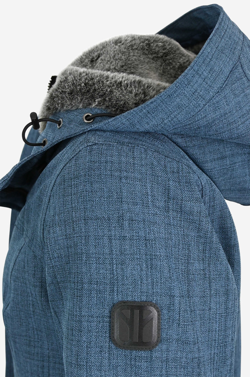 LAURA. Veganer Umstands- und Trageparka - in Himmelblau