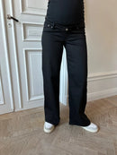 03 WIDE LEG - PITCH BLACK. Jeans aus Bio-Baumwolle mit Bauchbund - Jeans-9•BORROUGHS