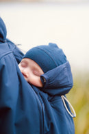 SANDRA. Kuschelige Allwetter Softshell Tragejacke - in Navy