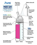 Pura Edelstahl Isolierflasche Strohhalm 250 ml AQUA