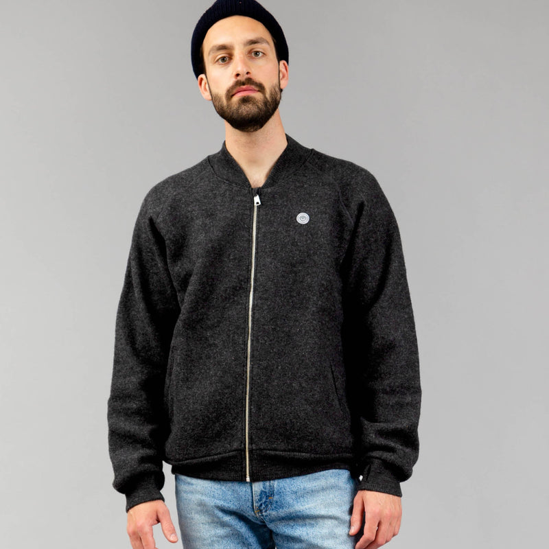 Grown-ups unisex boiled wool bomber jacket