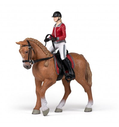 PAPO – PFERDEFIGUR "REITERIN MIT WANDERPFERD"