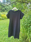 Unisex-Kleid Longshirt 110/116 aus 100% Upcycling Wolle in Dunkelblau