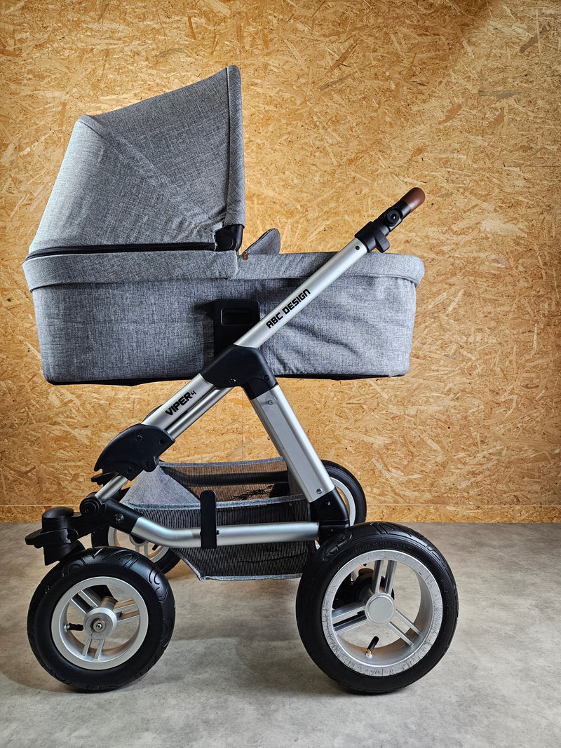 Abc Design - Viper 4 Kombikinderwagen (sportsitz und Liegewanne) - Grau in Gutem Zustand Kinderwagen 14