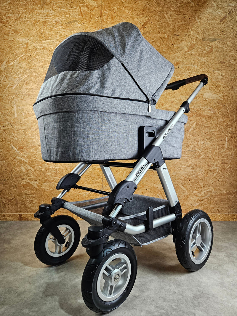 Abc Design - Viper 4 Kombikinderwagen (sportsitz und Liegewanne) - Grau in Gutem Zustand Kinderwagen 11