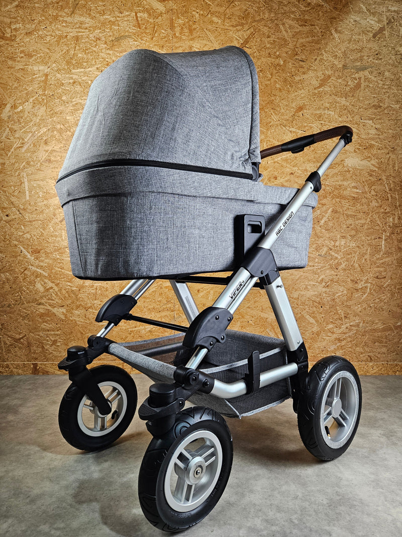 Abc Design - Viper 4 Kombikinderwagen (sportsitz und Liegewanne) - Grau in Gutem Zustand Kinderwagen 10