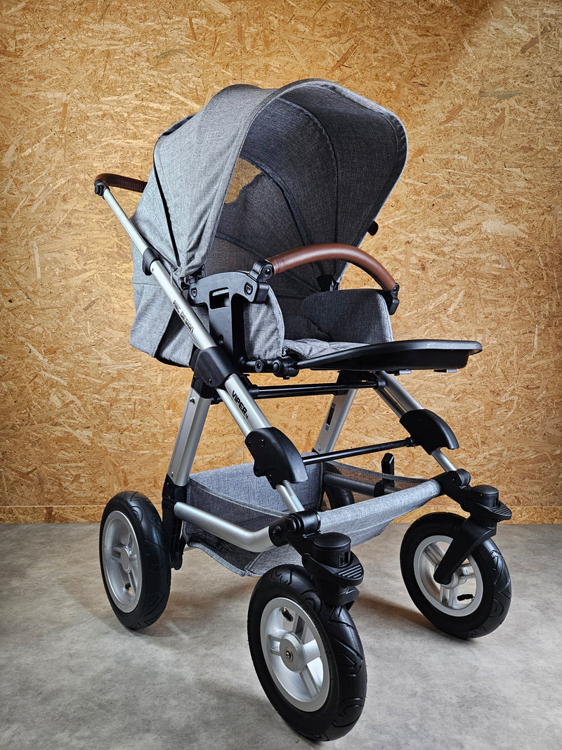 Abc Design - Viper 4 Kombikinderwagen (sportsitz und Liegewanne) - Grau in Gutem Zustand Kinderwagen 7