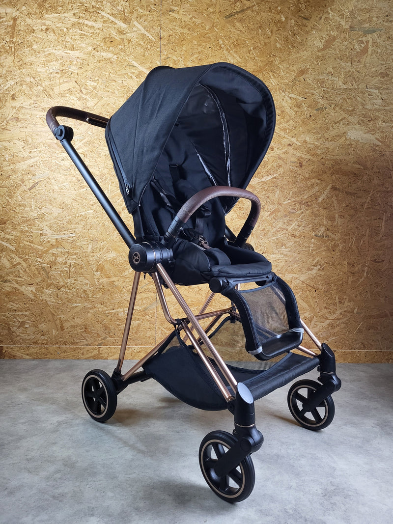 Cybex - Mios Kinderwagen (Sportsitz und Aufsatz Rosegold) - Schwarz in sehr gutem Zustand