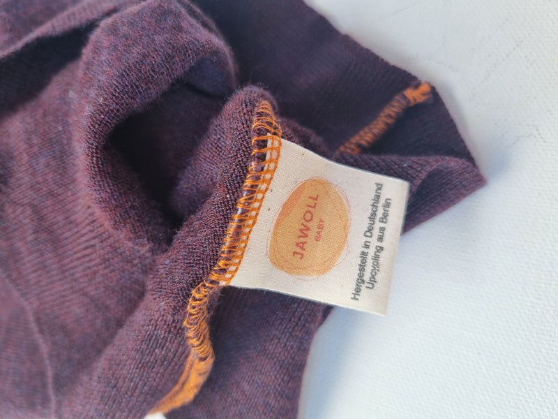 Oberteil Tanktop Pullunder Unterhemd 110/116 aus Upcycling Wolle in Pflaumenlila