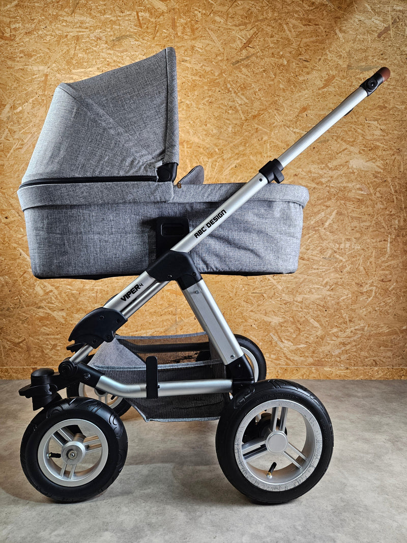 Abc Design - Viper 4 Kombikinderwagen (sportsitz und Liegewanne) - Grau in Gutem Zustand Kinderwagen 13