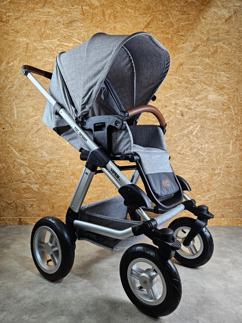 Abc Design - Viper 4 Kombikinderwagen (sportsitz und Liegewanne) - Grau in Gutem Zustand Kinderwagen 3