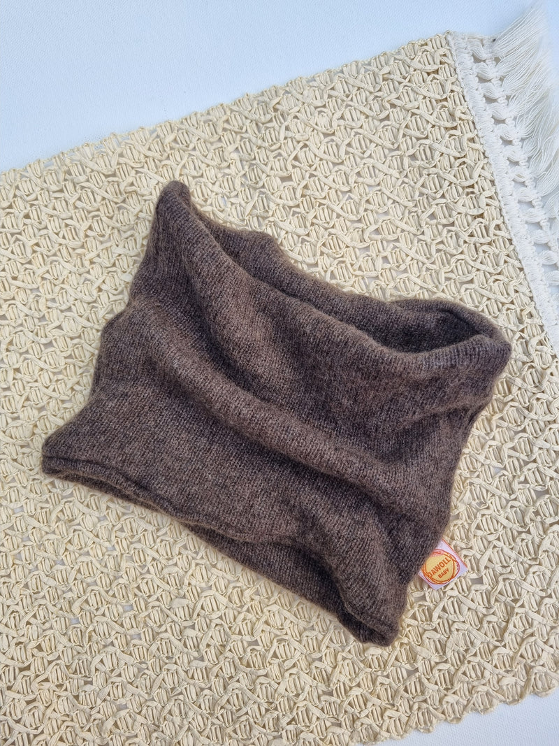 Loop for babies, toddlers &amp; children made from upcycled cashmere in brown