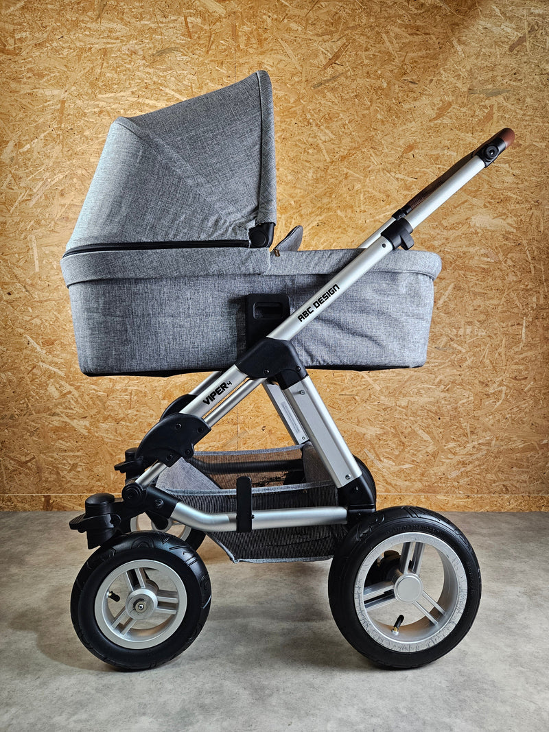 Abc Design - Viper 4 Kombikinderwagen (sportsitz und Liegewanne) - Grau in Gutem Zustand Kinderwagen 12