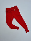 Leggings für Kleinkinder 86/92 aus Upcycling Merinowolle in Rot