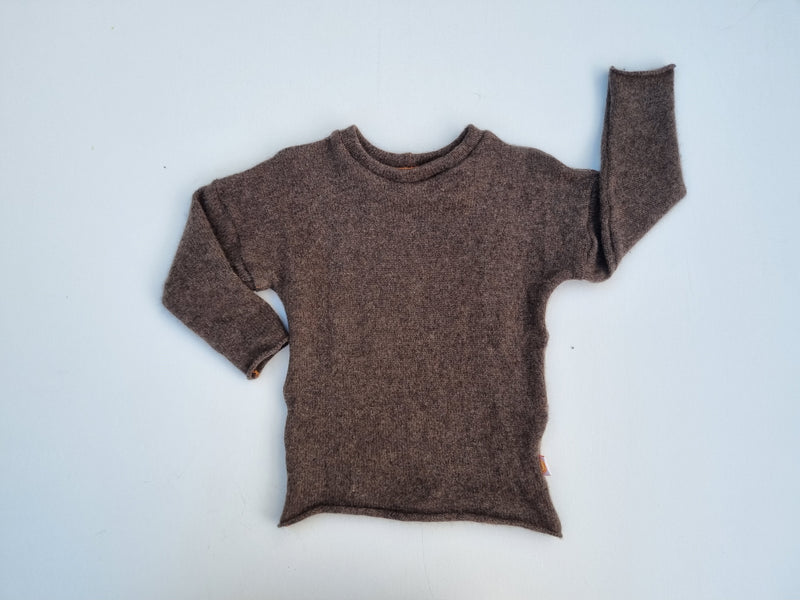 Pullover für Babys Kleinkinder 86/92 aus Upcycling Kaschmir in Braun